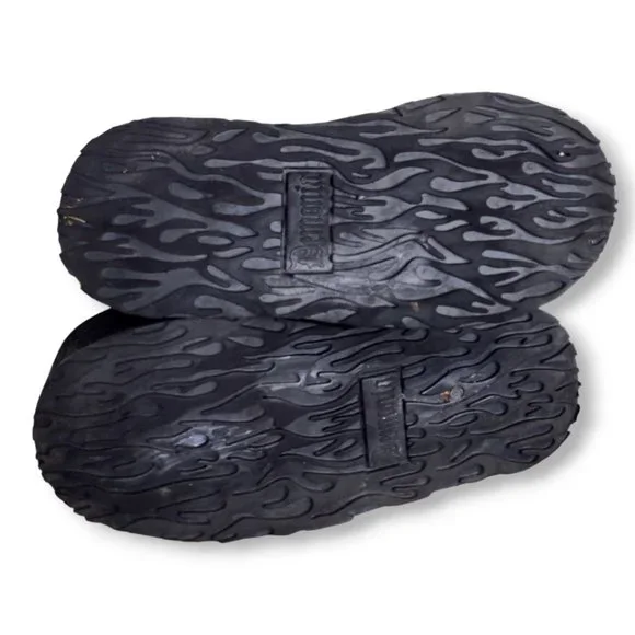 Sold-Demonia acid green glow in the dark mega platform knee-high boots size 7 US - Picture 9 of 10